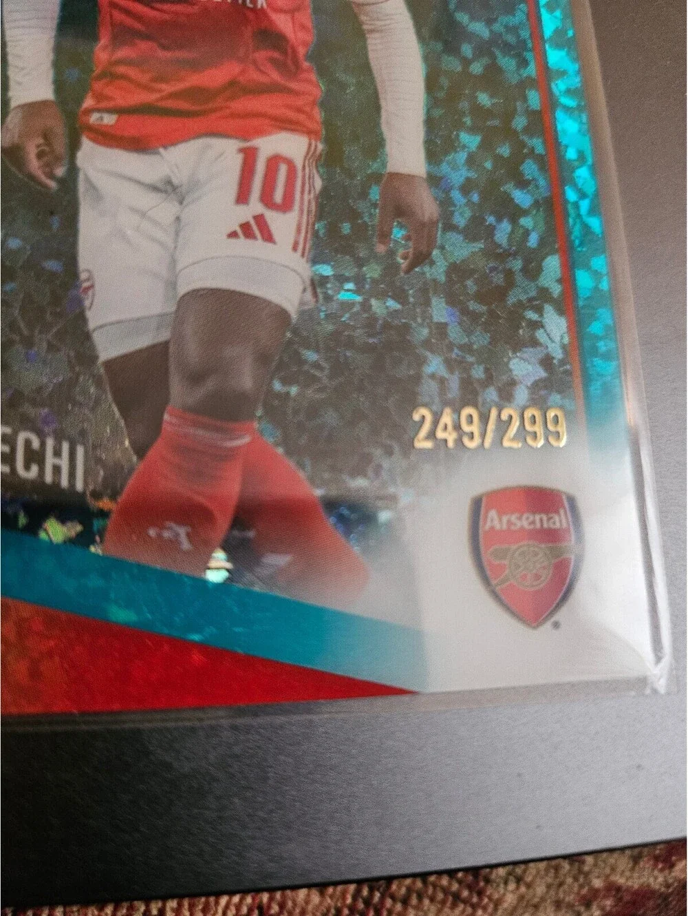 Eberechi Eze [Teal Refractor] #11 - 2025 Topps Premier Soccer League No./299